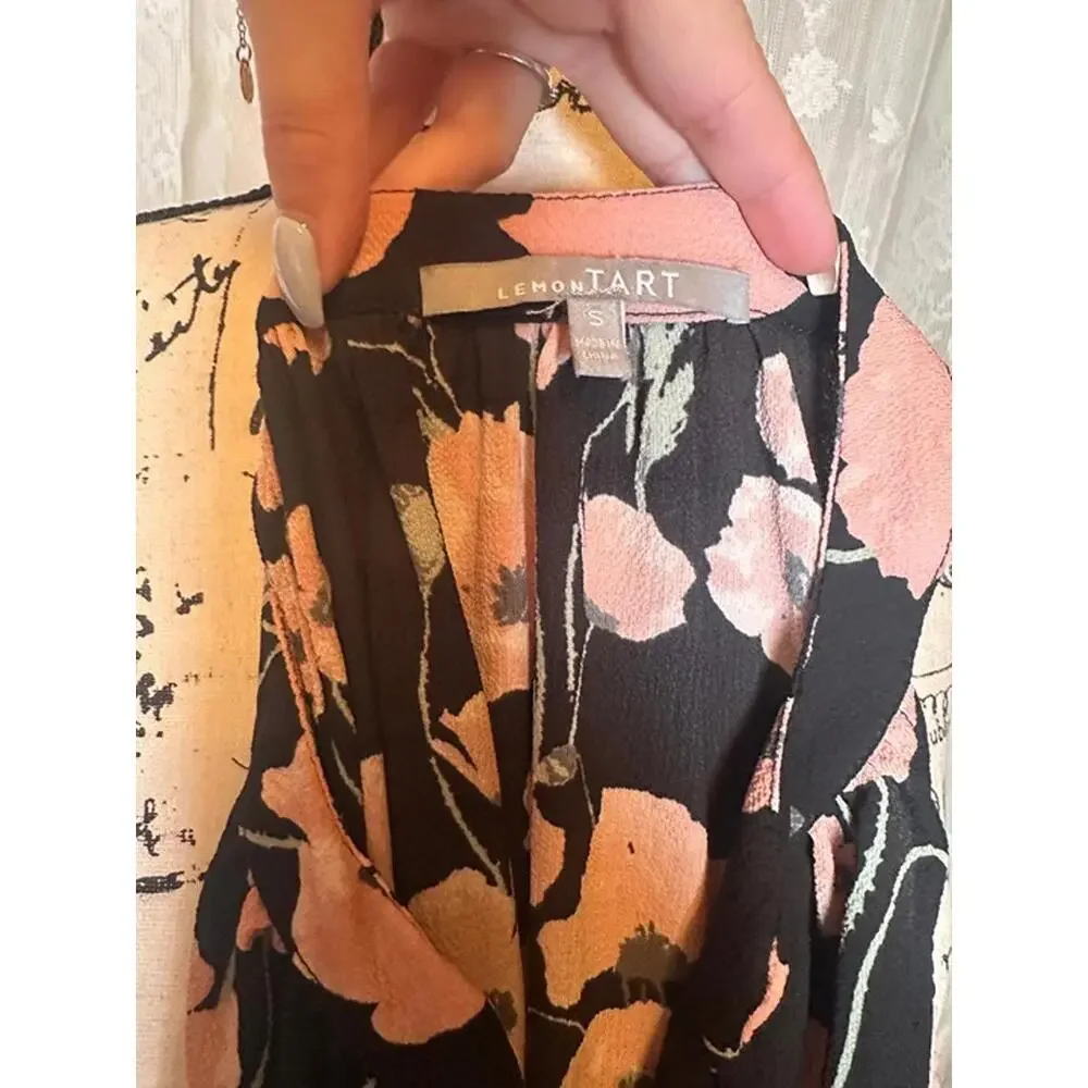 Lemon Tart Floral Sleeveless Blouse – Size Small - Picture 2 of 2